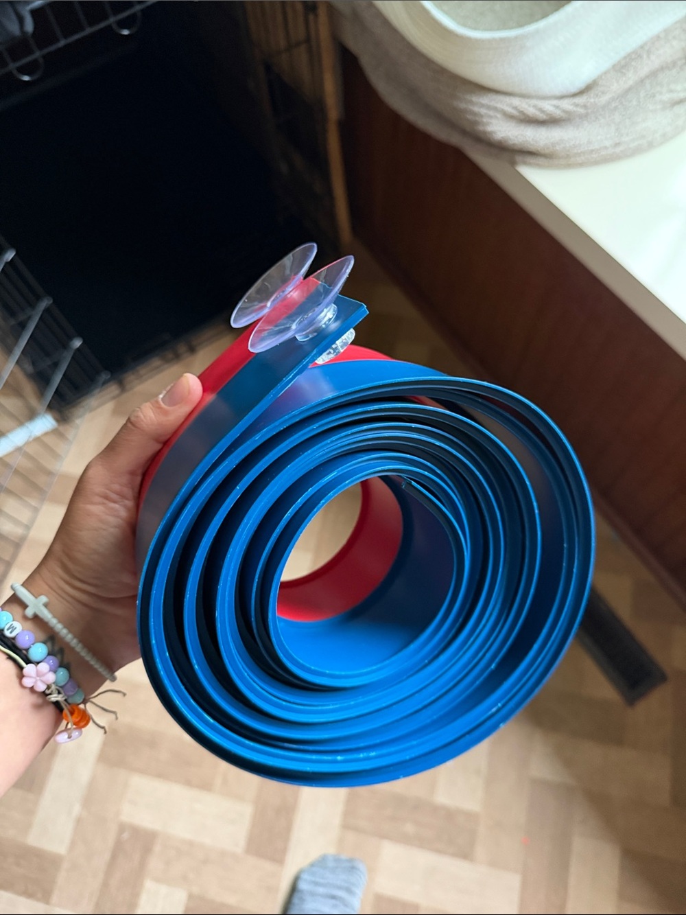 Blue and Red flexible race track